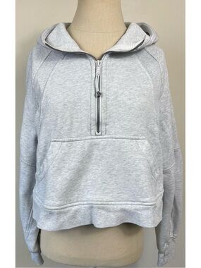 Lululemon Scuba Grey Oversized Half-Zip Hoodie Pullover